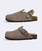Genuine Suede Backstrap Clogs by Qomfort
