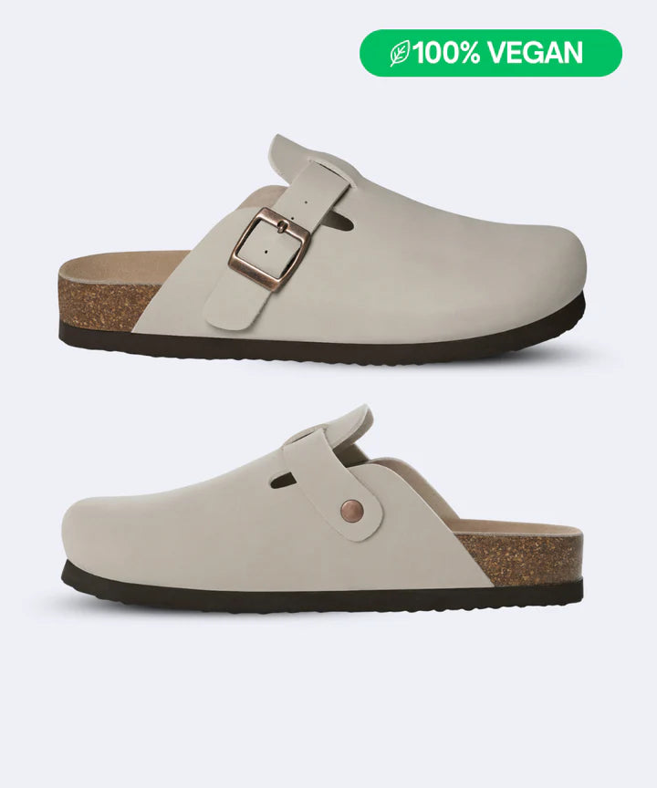 Smooth Vegan Leather Clogs by Qomfort