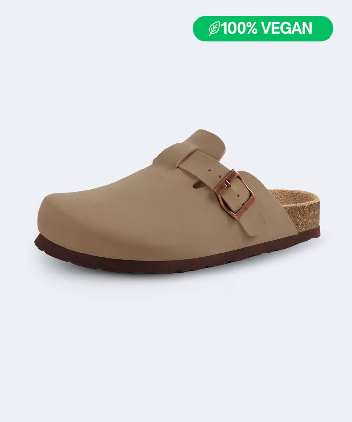 Smooth Vegan Leather Clogs by Qomfort