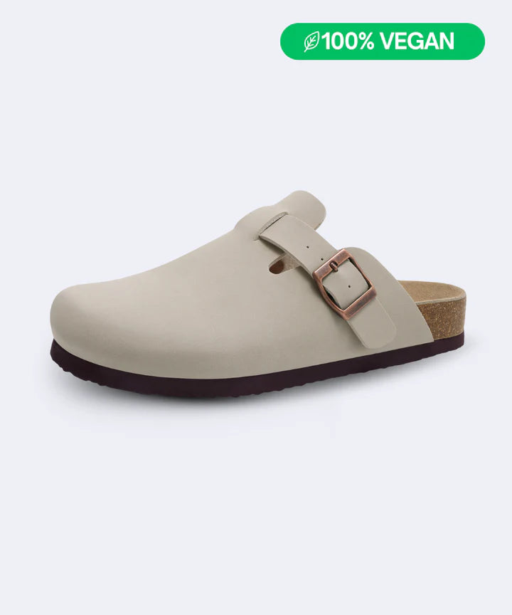 Smooth Vegan Leather Clogs by Qomfort