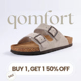 Premium Genuine Suede Sandals by Qomfort